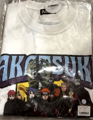 NARUTO 나루토 질풍전 티셔츠 MIW 화이트 아카츠키 흰색 M 사이즈