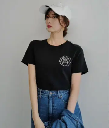 Snidel ORGANICS 큐빅 T셔츠
