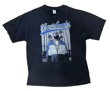 LA Nipsey Hussle 포토 프린트 랩 티셔츠 2XL