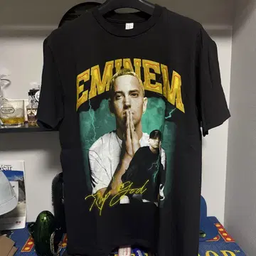 Eminem 그래픽 티셔츠 M 사이즈 블랙