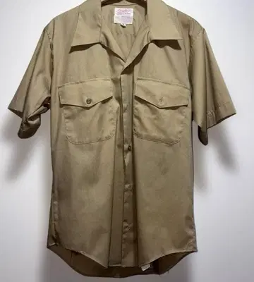 CREIGHTONUSMC 드레스 셔츠 숏 슬리브 카키 MADEINUSA