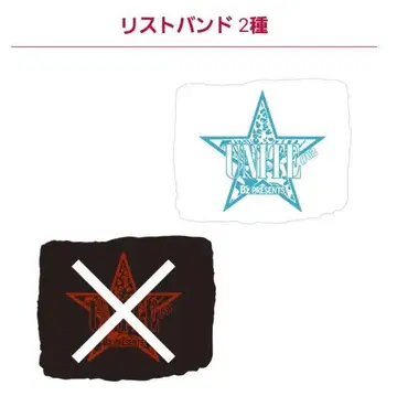 B'z UNITE 리스트 밴드 별 모양 디자인 화이트