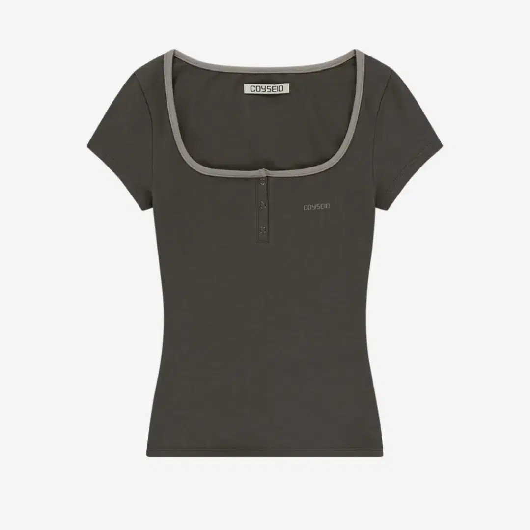 【COYSEIO】 PRONG SNAP MINI LOGO TEE ♥2COLORS Coyseio Prong Snap Mini Logo Tee - Ash Brown | International