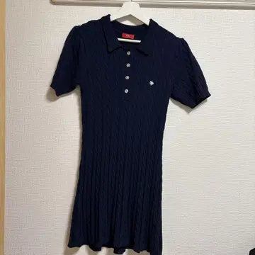 Heather POLO 콜라보 반팔 니트 원피스