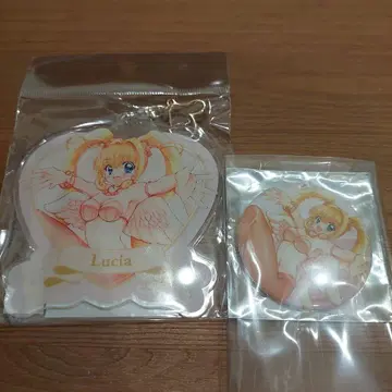 피치피치 피치 루치아 캔뱃지 BIG 아크릴 키링 깃털을 두른 머메이드
