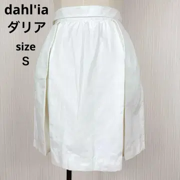 dahl'ia 달리아 화이트 스커트 사이드 플리츠 미니 스커트 코튼 린넨