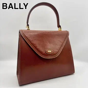 고품질 BALLY 발리 가죽 핸드백 평상시 사용 세련된 브라운