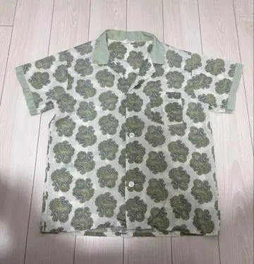 70s Kmart 케마트 파자마 셔츠 오픈 카라 셔츠 올 패턴 셔츠 반팔