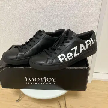 새상품급 ReZARD 빅 로고 가죽 스니커즈 27cm 블랙