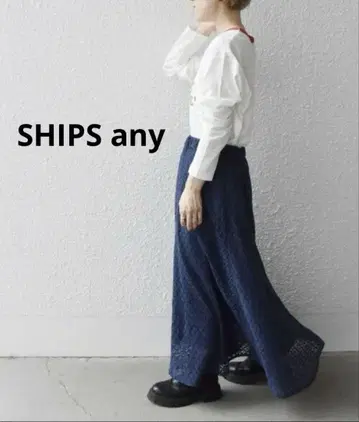 SHIPS any 패널 레이스 스커트