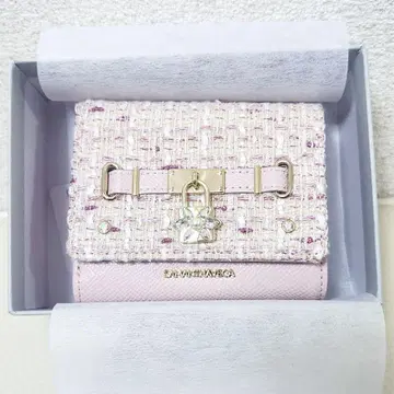 사만사 베가 트위드 벨트 비쥬 접이식 지갑