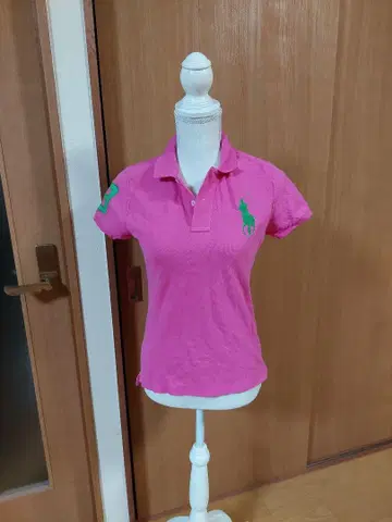 미품 RALPH LAUREN 핑크 폴로 셔츠