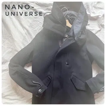 NANO UNIVERSE 블랙 더플 코트