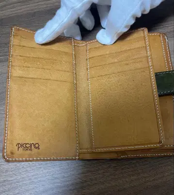 picino 그린 컬러 투폴드 지갑 피치노 지갑 남성용