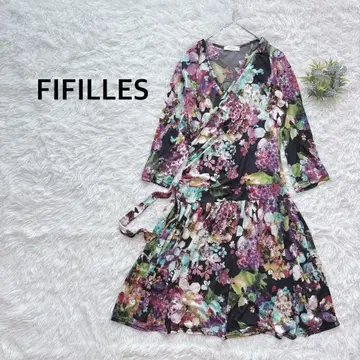 피피유 FIFILLES 꽃무늬 원피스 프랑스제 7부 소매 올 패턴 고급
