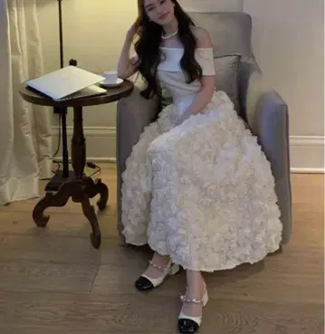 파라비온 플라워 볼륨 스커트