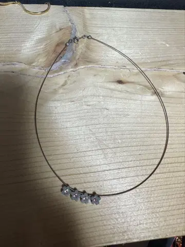 Vintage 와이어 플라워 목걸이