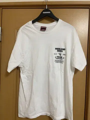 HS S/S Lsize WHITE 티셔츠 하이드앤시크