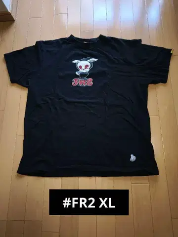 #FR2 애니메이션 캐릭터 프린트 블랙 티셔츠 XL 블랙