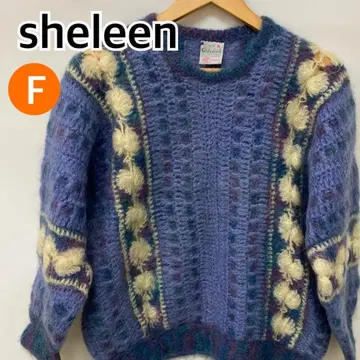 sheleen 스웨터 니트 상의 긴팔 퍼플 F [ CT1234 ]