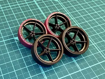 미니 사륜구동 페라 타이어 약 25.6mm 로우프릭션