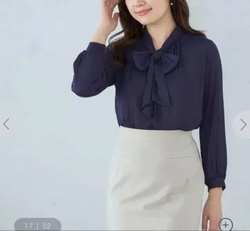 AOKI 와리센 보타이 블라우스