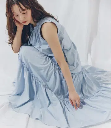 [ 마아리 씨 콜라보 ] 타프타 개더 원피스