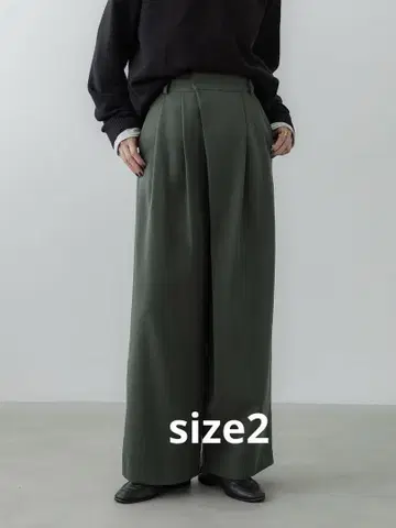 crewre 비대칭 투 턱 팬츠(green/2)