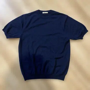 UNITED ARROWS 네이비 크루넥 반팔 니트