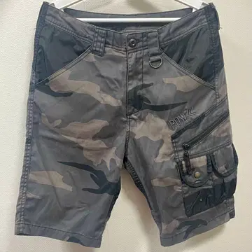 카모플라쥬 숏팬츠 지퍼 포함