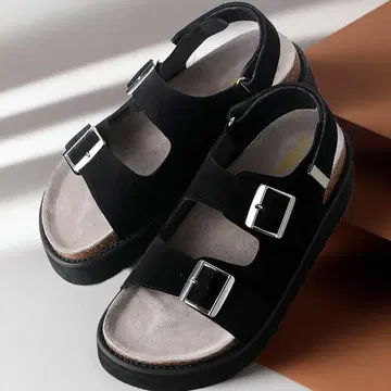 하이 밑창 더블 벨트 디자인 샌들 Midland Footwears