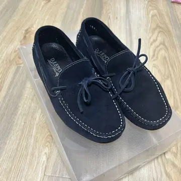 D. Lepori 네이비 스웨이드 슬립온