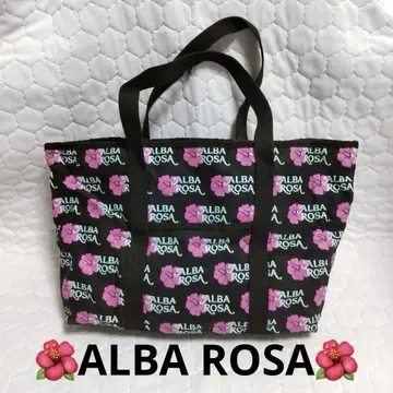 ALBA ROSA 꽃무늬 토트백 블랙