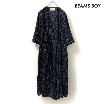 BEAMS BOY 빔즈 보이 도트 무늬 카슈쿨 원피스 5부 소매