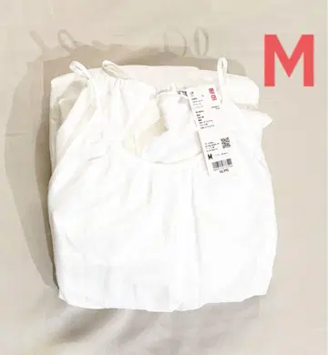 UNIQLO 홀터넥 원피스 슬리브리스 화이트 M 사이즈 화이트 유니클로