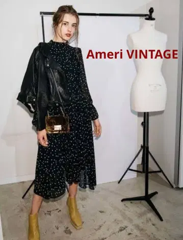 AMERI POWER SHOULDER FRILL DRESS 원피스