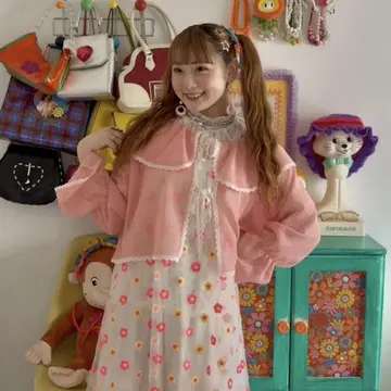 HELLO.SANFRANCISCO 메쉬 레이스 볼레로 블라우스