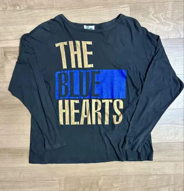 레어 90년대 THE BLUE HEARTS 블루 하츠 롱 T 블랙