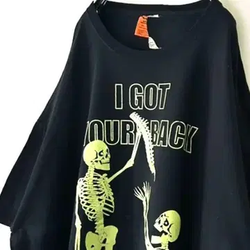 I GOT YOUR BACK 해골 티셔츠 3XL 블랙 검정 구제 의류