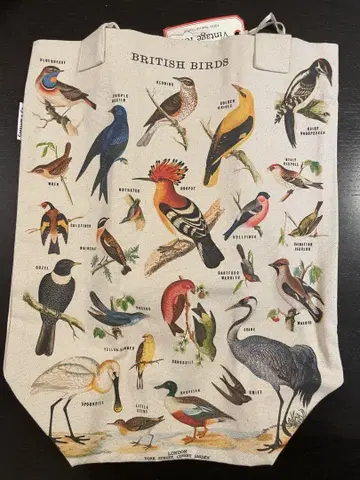 토트백 BRITISH BIRDS 영국 야생 조류 면 에코백