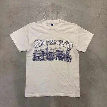 80s Russell USA제 샌프란시스코 티셔츠 싱글 스티치