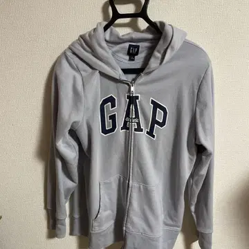 GAP 후드 부착 라이트 그레이 후드티 L 사이즈