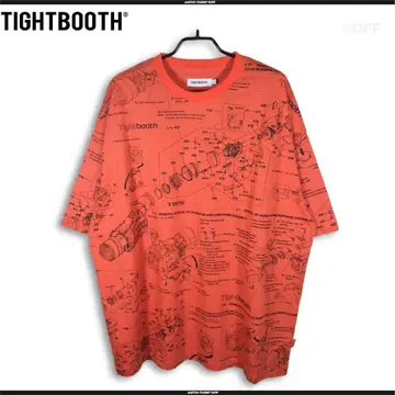 TIGHTBOOTH ANALYZE T-SHIRT 티셔츠 ORANGE L