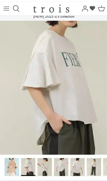 신상 트로아 trois 클래식 천축 로고 프린트 풀오버