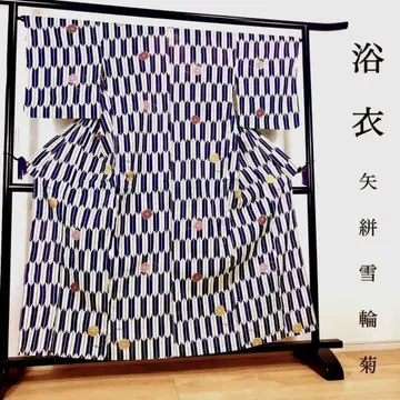 FF-197 유카타 야가사 키리바 키쿠 면 세련된 귀여운 오비 공방