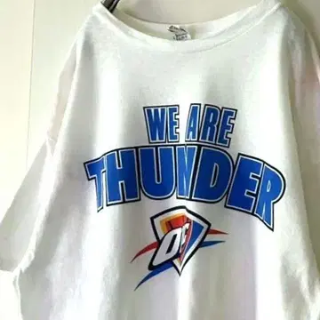 NBA 델타 위아 썬더 OKC 티셔츠 XL 화이트 구제 의류