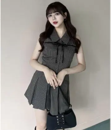OLIVE des OLIVE 슬리브리스 셔츠 미니 원피스