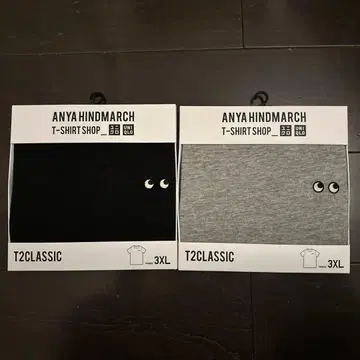 새상품 유니클로 안야 힌드마치 반팔 티셔츠 2장 세트 3XL