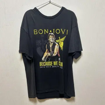 초레어 Bon Jovi 티셔츠 본조비 밴드 뮤직 구제 의류