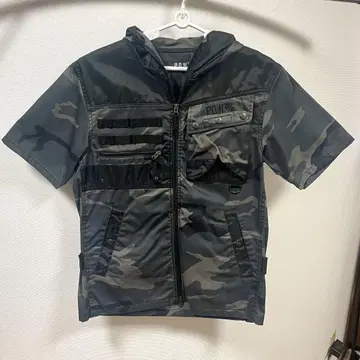 AVIREX P.D.W. 반팔 택티컬 후드 셔츠 카모플라쥬